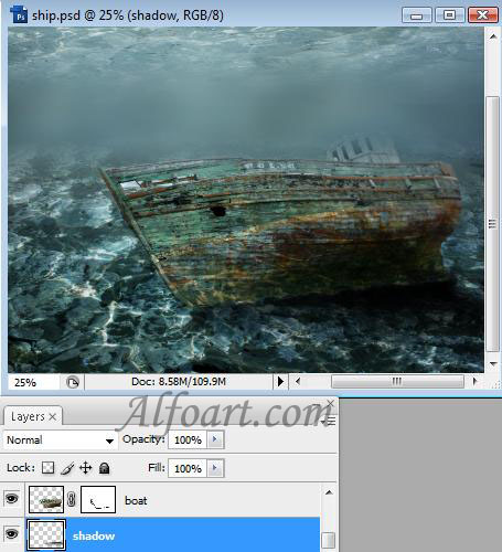 sunken ship